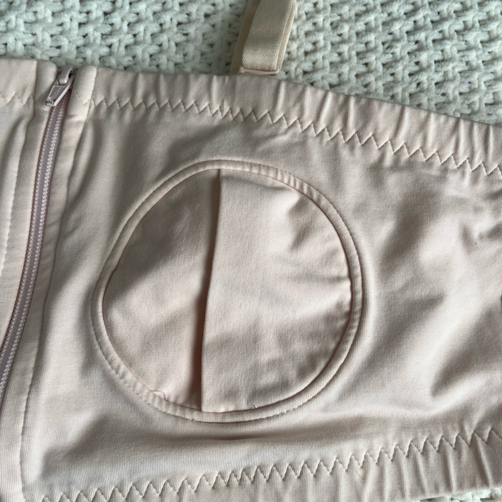 Breast Pump Nursing Strapless Post-Surgery Bra Front Zip Hands Free Adjustable - Picture 2 of 16